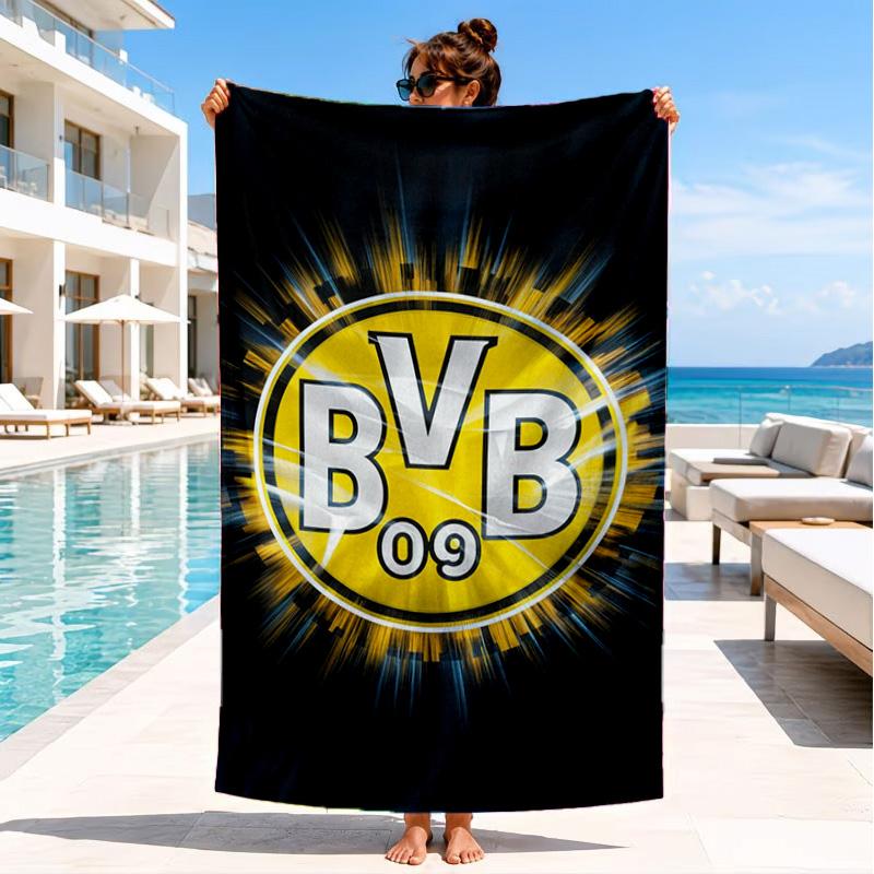 Borussia Fcfc Beach Towel, Quick-drying, Easy To Care For, Suitable for Both Fitness and Beach Vacations,Sports Essential