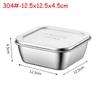 201/304 Stainless Steel Storage Tray With Lids Rectangle Food Container Sausage Noodles Fruit Plates Home Kitchen Organizers