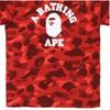 A Bathing Ape Koszulka z głową Unisex Czerwony Kamuflaż 1F20-109-059