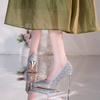 2026 Spring and Autumn Single Shoes Women's Fashion Glitter Pointed Shallow Mouth Thin Heel Sexy 8cm High Heels Size 35-45