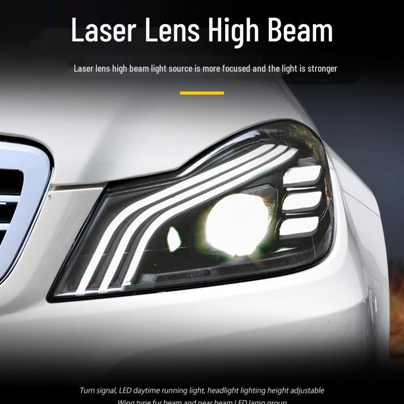 Compatible LED Bi-Xenon Projector Headlights for 07-14 Mercedes-Benz W204 C-Class C180/C200