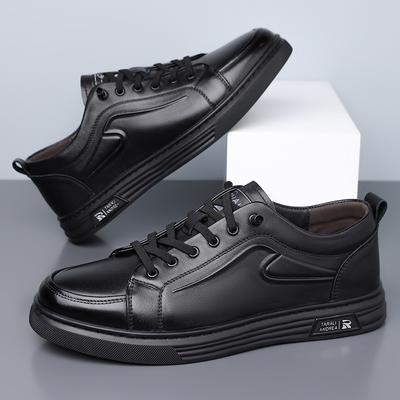 Casual Leather Men's Sneakers Lightweight Comfortable Walking Shoes for Everyday Wear Skateboard Footwear Male Tenis Masculino