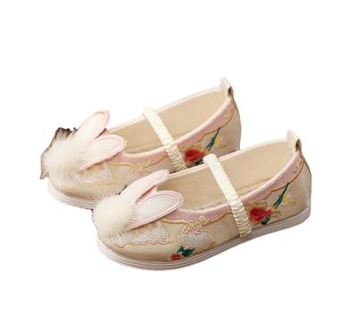 Spring and Autumn New Style Rabbit Elastic Folk Dance Shoes Chinese Style Girl Ancient Style Show Cloth Shoes Fashion Hot Cute