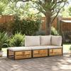 VidaXL Garden Lounge Set with Cushions 3 Pcs Solid Acacia Wood 3214932