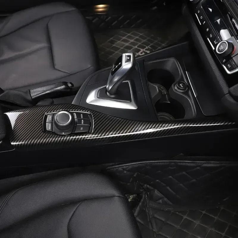 For BMW 1 2 Series F20 F21 F22 F23 116I 2012-18 ABS Carbon Fiber Car Multimedia Button Panel Trim Cover Interior Car Accessories