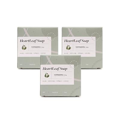 Deep Houttuynia Cordata Cleansing Soap 100g, 3 Pieces