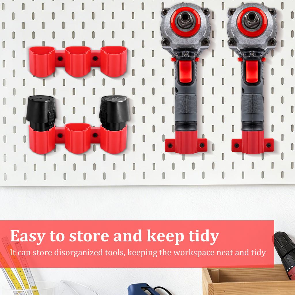 Battery Storage Holder for Makita/Bosch/Milwaukee M12 12V Batteries Wall Bracket Tool Display Rack for Milwaukee Accessories