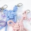 DIY Traditional Dongsimgyeol Knot Keychain Making Kit with String and Butterfly Beads