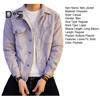 Autumn Winter Cargo Coat Lapel Long Sleeve Solid Color Suede Jacket with Pockets Buttons Closure Men Casual Outwear