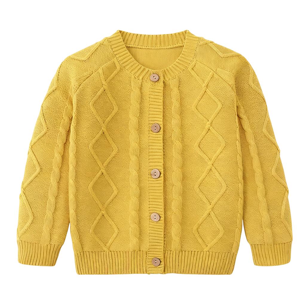 Children's Fashion Casual Cardigan Knitted Long Sleeve  Top