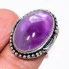 Natural Sage Amethyst Gemstone 925 Sterling Silver Jewelry Ring Size 7 AR-16485