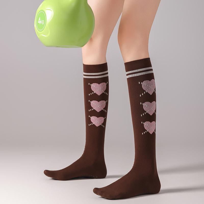 10Pair Pressure Stockings Children Dispensing Non-Slip Yoga Sports Socks Love College Wind Knee Calf Socks Women'S Socks