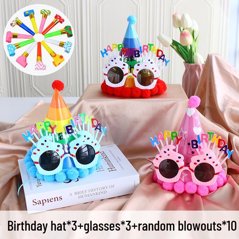 Decorazioni per la Festa di 1° Compleanno per Bambine - Corona, Cappellino per Torta, Occhiali