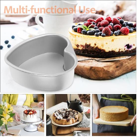 

DECHOUS 6-дюймовая форма для торта в форме сердца: 2 шт. Маленькие формы для торта в виде сердца Алюминиевые 6-дюймовые формы для выпечки с антипригарным покрытием для Дня матери, свадьбы, вечеринки, дня рождения,