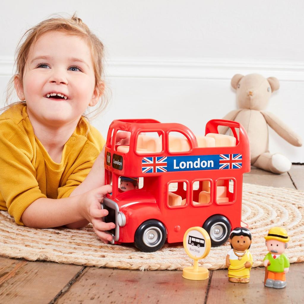 Early Learning Centre London Bus Toy Authentic Double-Decker Ride-On 200352,