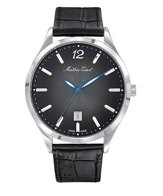 Orologio da uomo Urban con cinturino in pelle e quadrante nero al quarzo H411AN