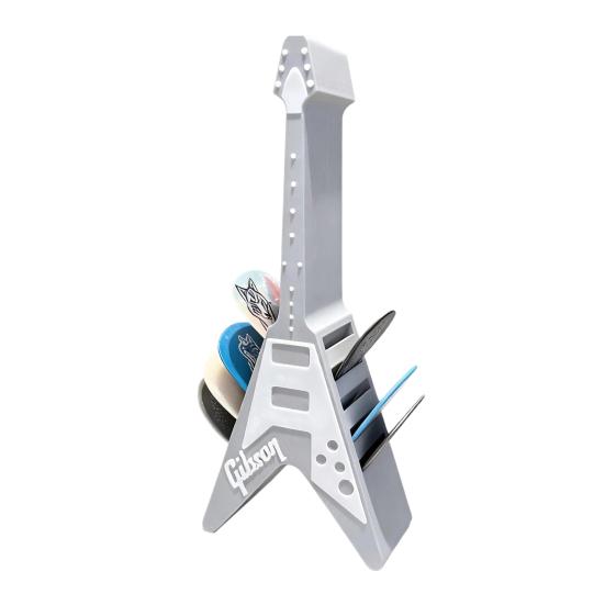 Gitarrenplektrenhalter Verstärker-Lautsprecher-Stil Plektrenhalter V-förmiges Gitarrenplektren-Ausstellungsregal 3D-gedruckte Plektren-Aufbewahrungsbox für Gitarristen Musikliebhaber
