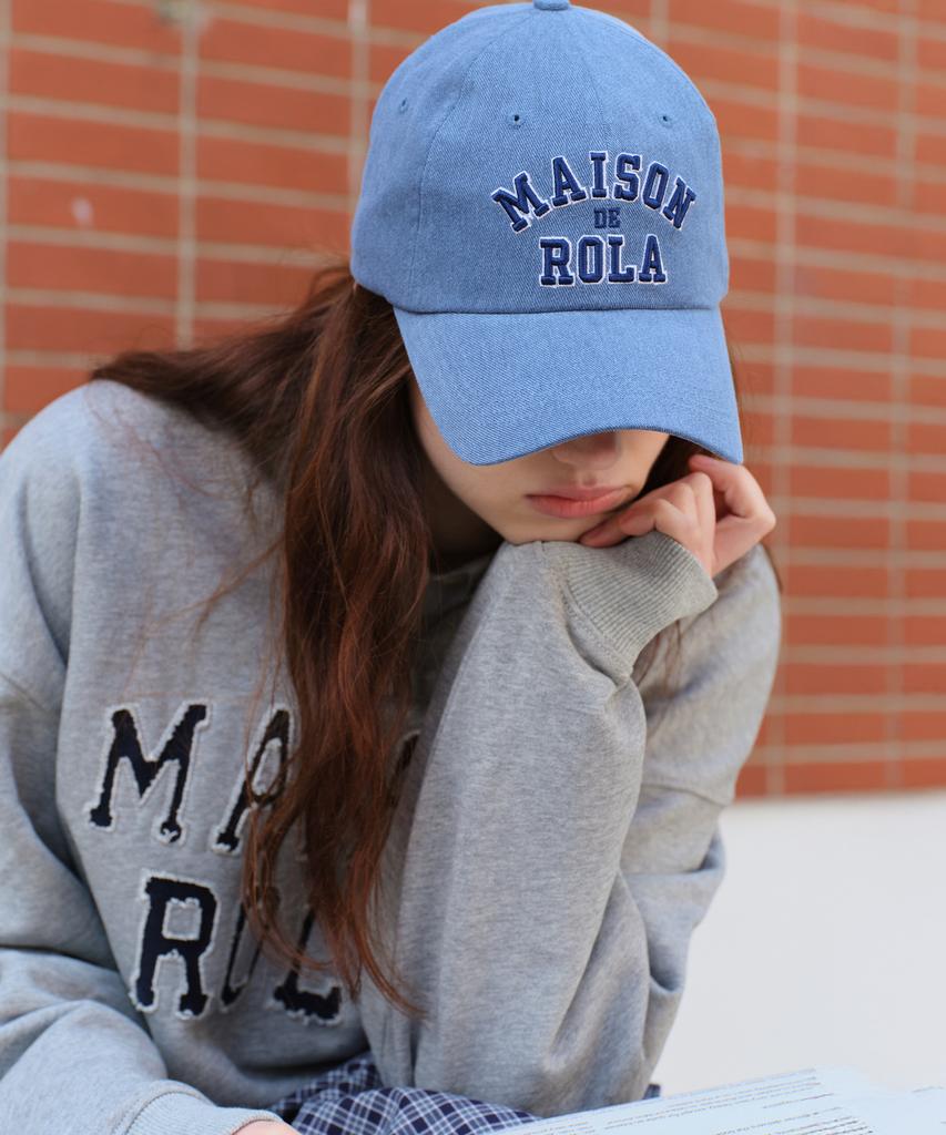 ROLAROLA Maison De Rola Campus Logo Pigment Ball Cap Blue