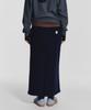 Minasu Terry Fleece Long Skirt_Navy