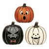 Retro Style Autumn Props 3/4Pcs Vintage Wooden Pumpkin Decor, Rustic Fall Tabletop Centerpiece, Farmhouse Table Decor Halloween Shelf Accent