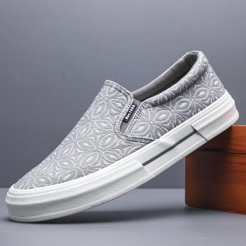 

Модная весенняя мужская плоская повседневная обувь, мужская дышащая удобная парусиновая обувь-лодочки, мужские модные мягкие эспадрильи, обувь из конопли SS25816 38 серый