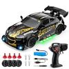 1/24 Remote Control Four-Wheel Drive Drift Sports Car With Led Lights Racing High Speed Vehicle Kids Toys Multiplayer Game Gifts