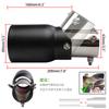 Stainless Steel Exhaust Tip 63mm/3.5"89mm Adjustable Universal Fit for Car SUV Single Rolled Edge Exhaust Pipe Tip with Bolt-On