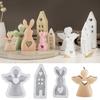Easter Bunny House Mold Angel Cottage Shapes Silicone Mold for Resin Candle & Plaster Crafts Flexible