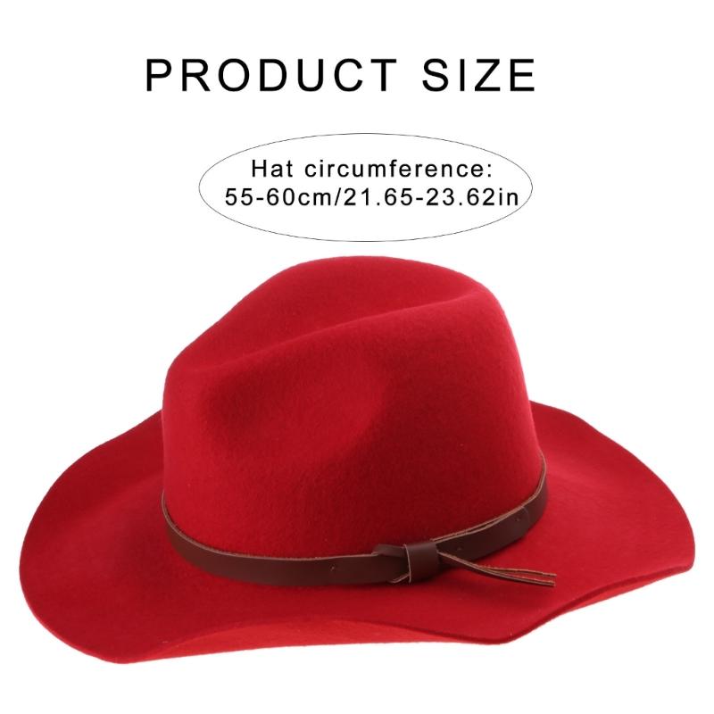 Wool Homburg Cowboy Hats Exotic Hat for Women Men Photo Props Western for Men Women Unisex Wear Headwear