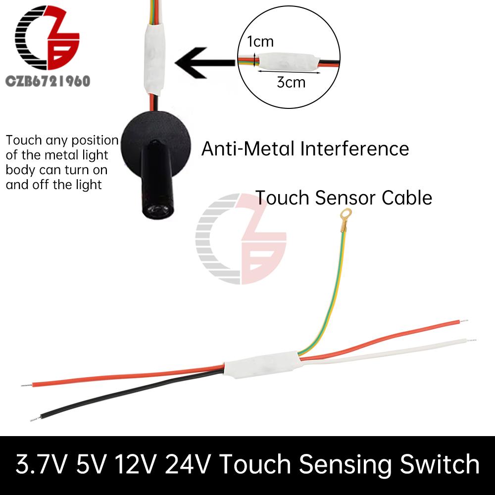 3.7V 5V 12V 24V Touch Sensor Switch DC 3-24V 1A 3A Dimmable Metal Touch Switch Driver Module for Table Lamp LED Strip Lamp