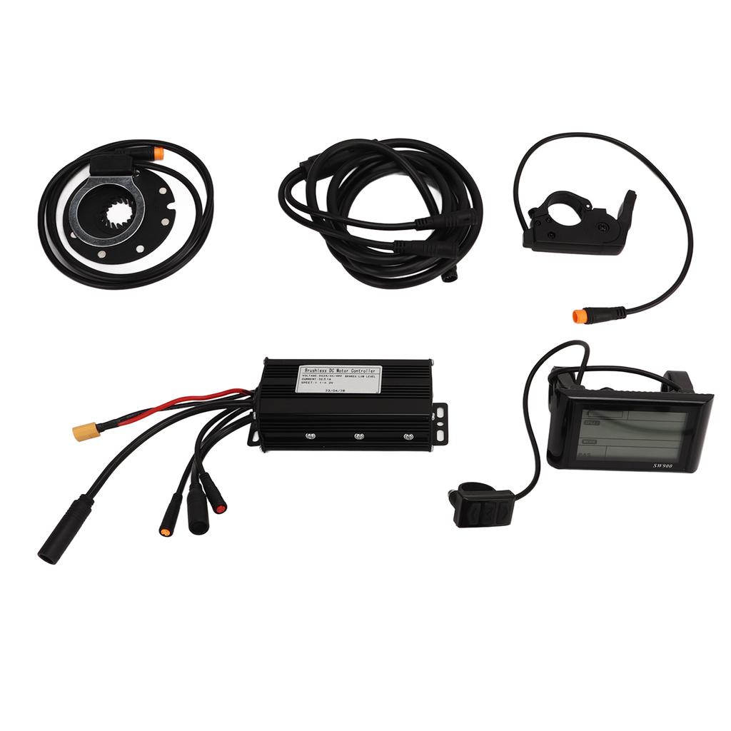 DC24V 36V 48V Sinuswellen-Elektrofahrrad-Controller mit SW900-Panel, Leistungssensor, Daumengas für Fahrrad