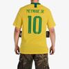 Nike Letter Logo Short Sleeve Football Shirt Fan Edition Brazil Team Neymar 10 Men Tops Yellow BV3244-749
