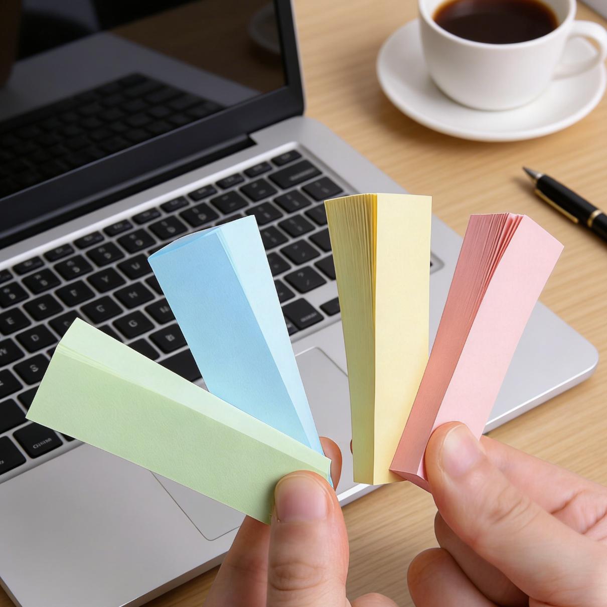 

400 Sheets/Pack Small Rectangle Colorful Sticky Notes – Perfect for Students, Home, School & Office Use