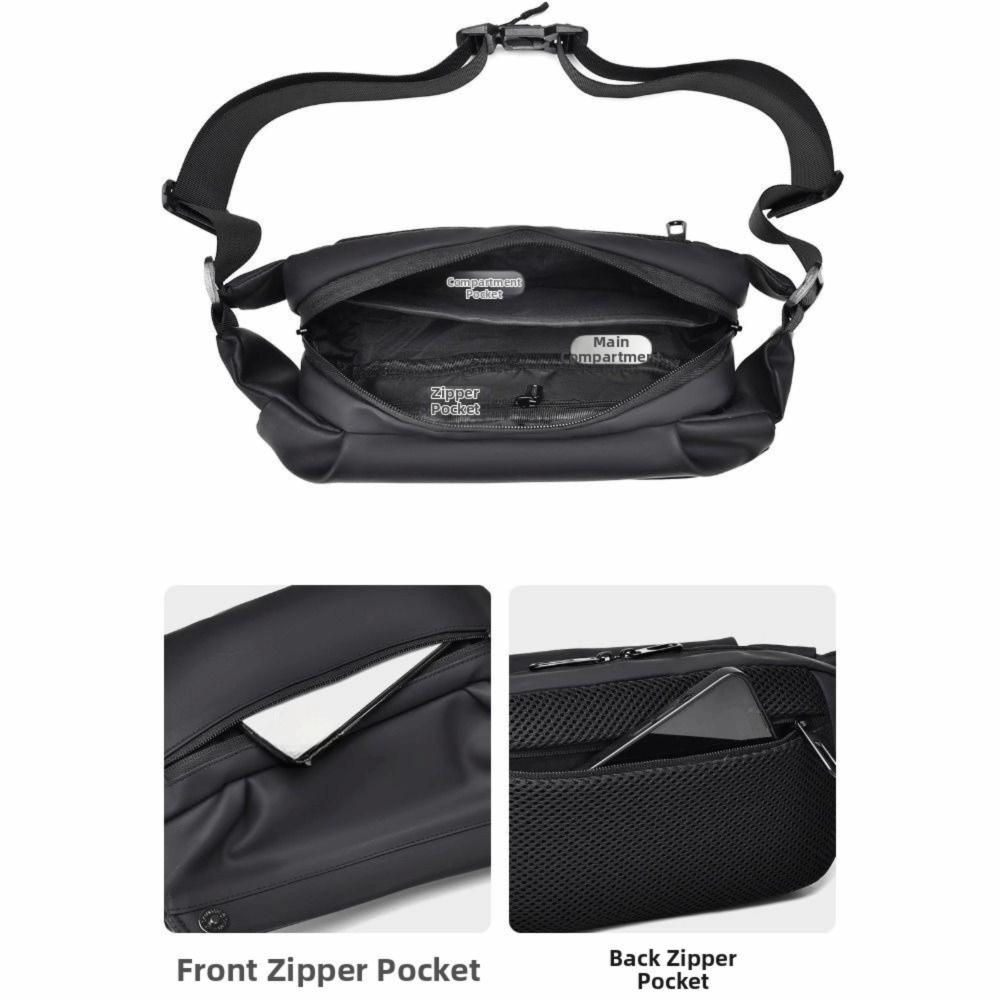 Larger Capacity Chest Bag Casual Style Shoulder Messenger Bag Waist Pack Bag  Business