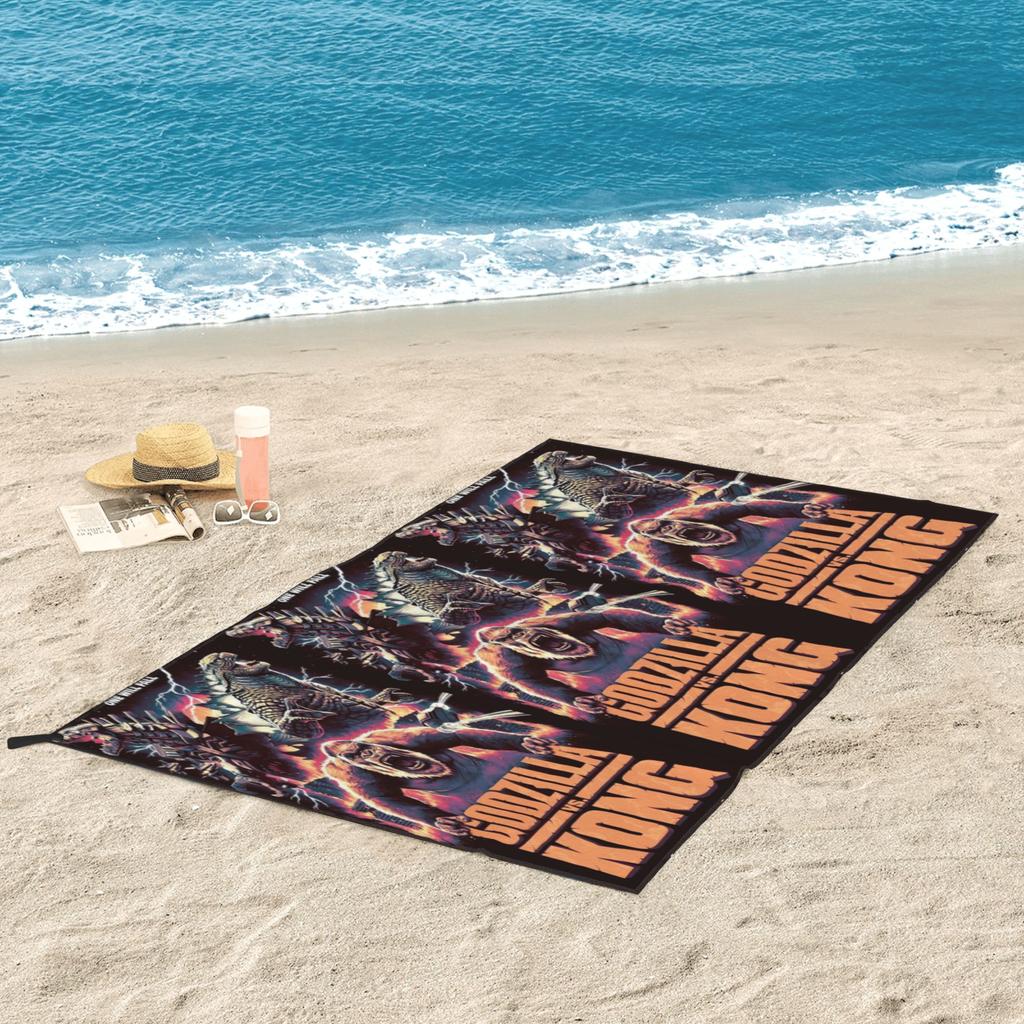 Godzillaed Minus One Half Face Movie Poster Monster King Beach Towel Soft Microfiber Quick Dry Absorbent Quick Towels For Bath