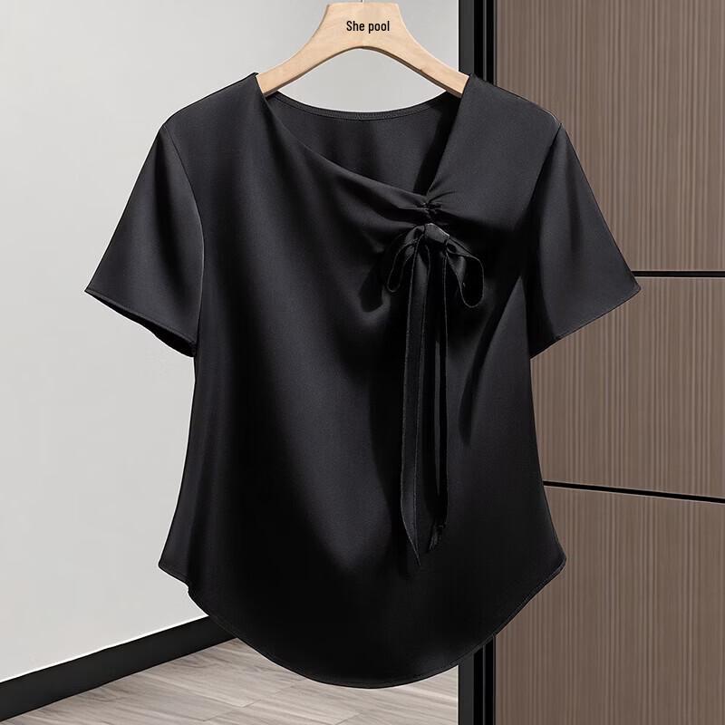 Women's Strappy Bowknot Slim-Fit Blouse