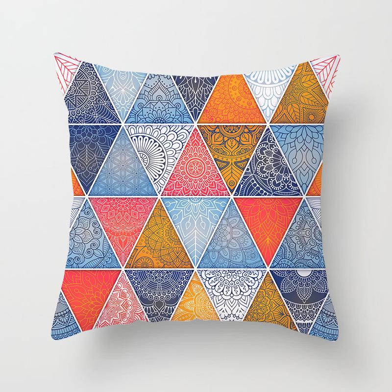 New Mandala Geometric Blue Cushion Covers Hot Boho Decorative Polyester Pillowcase Modern Fashion Art Couch Throw Pillows Cover