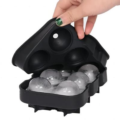 6 Gitter Runde Quadratische Eiswürfelkugel Großer Eiswürfelbereiter Für Whiskey Cocktails und Selbstgemacht Getränke Gekühlt Halten Eisform