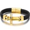 Cross Leather Wrap Man Bracelet for Men Cowhide Bangles Solid 316L Stainless Steel Charm Armbanden On Hand Jewellery Accessories