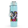 1PC Retro Number 68 Text Pattern 750ml Color Plastic Sports Water Bottle Leakproof Flip Straw Lid Suitable for Sports Office Home Use