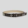 Youth Animal Print Belt With Alloy Pin Buckle And Vintage Finish For Daily Fashion