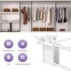 11Pieces Wire Shelf End Brackets White Sturdy Stainless Steel Closet Supports for Secure Wall Mounted Installation