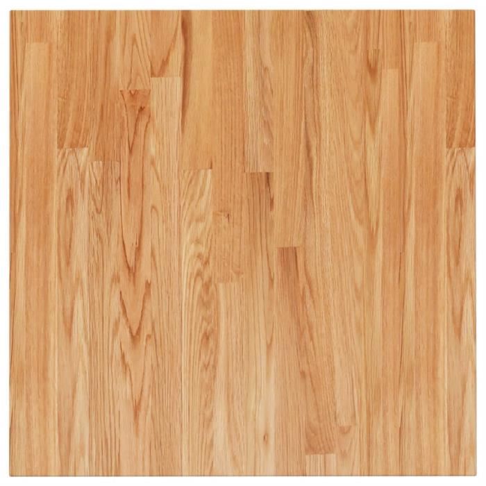 343030 vidaXL Dessus de table carré Marron clair60x60x2,5cm Bois chêne traité
