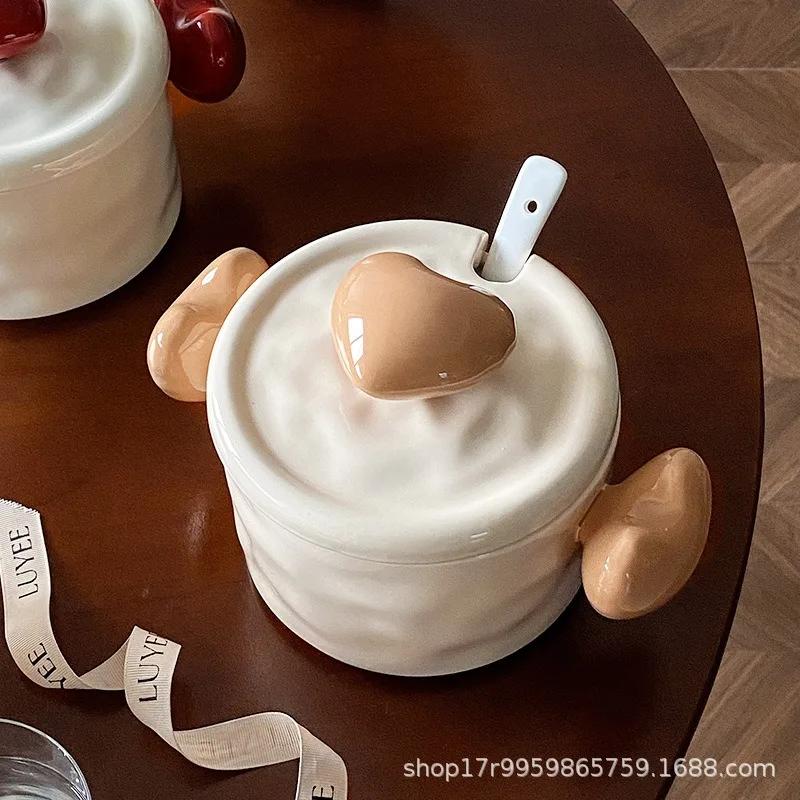 

Керамическая суповая миска объемом 1100 мл, большая емкость для лапши быстрого приготовления, салатница с крышкой, банка для сала, банка для специй, студенческая керамическая банка