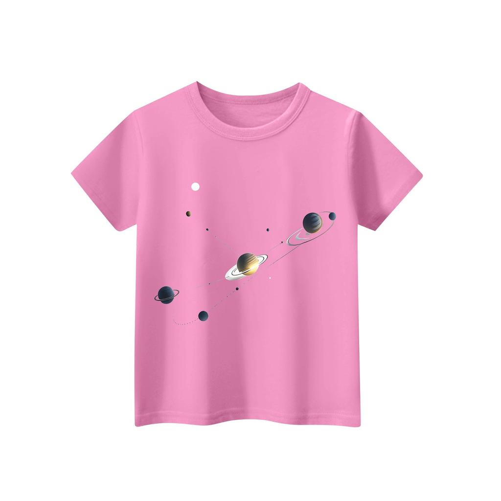 Children's Short Sleeve Neck T-Shirt Animal Print Daily Casual Top