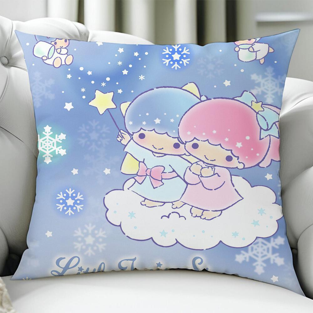 Little T-Twin Stars Cushion Cover Birthday Anniversary Gifts Double Sided Printed Zipper Cushion Cover Soft Skin Bedding