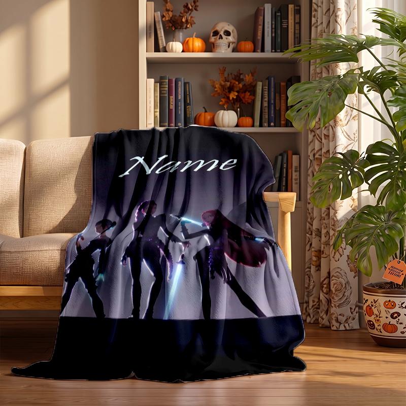 HUNTRIX Custom Flannel Blankets Soft Warm Cozy Throws for Home Decor Holiday Gifts