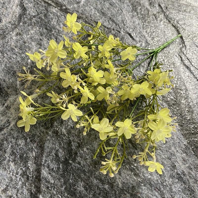 Silk 5 Stem Orchid Floral Arrangement For Living Room And Event Decoration Gift