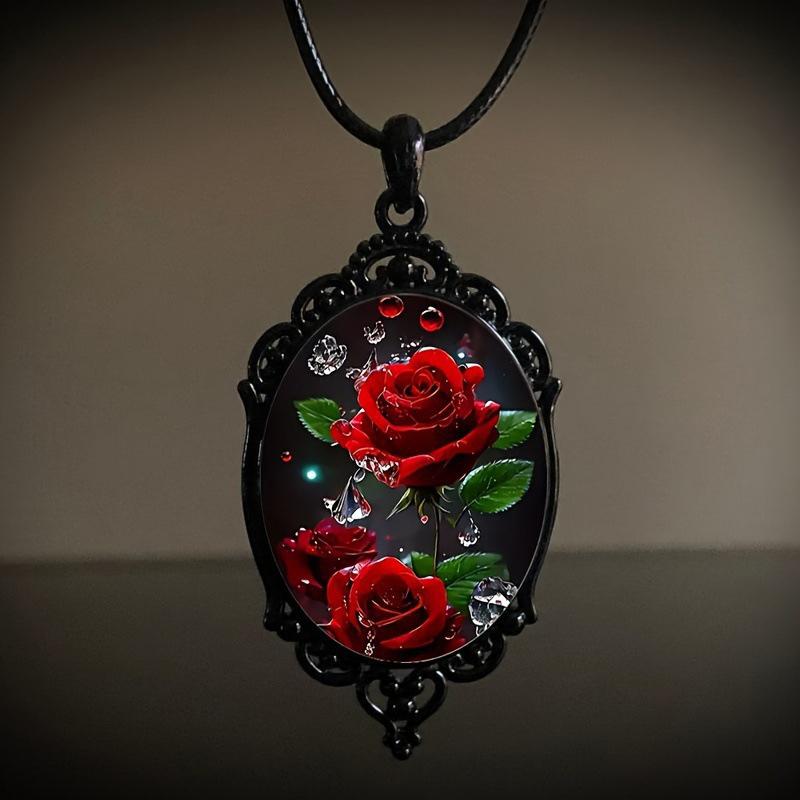 Retro Gothic Moon And Sun Pendant Necklace Women Men Punk Cross Metal Leather Rope Chain Vintage Jewelry Gift