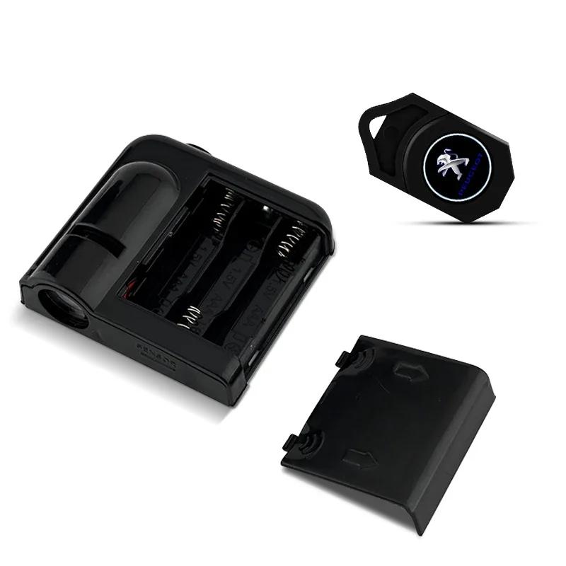 For Peugeot 1/2Pc LED Car Door Welcome Light Wireless Projector Lamp AUTO Decor Car Accessories for Peugeot 206 307 308 3008 207